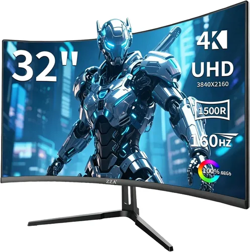 Miniatura 12 de ZZA Monitor curvo para juegos de 24.5 pulgadas, 240Hz 144Hz FHD(1920 * 1080P) pantalla VA, monitor de computadora, compatible con Freesync, 120%