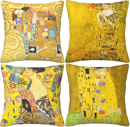 Miniatura 10 de Claude Monet - Juego de 4 fundas de almohada de pintura de 18 x 18 pulgadas, fundas de almohada cuadradas decorativas para sofá, auto