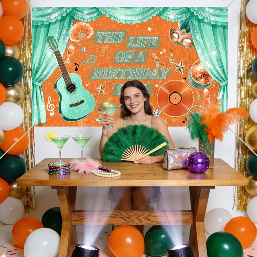 Miniatura 4 de Decoraciones para fiesta de cumpleaños de niña en My Showgirl Era, telón de fondo para fiesta de cumpleaños de Showgirl, decoración de fiesta