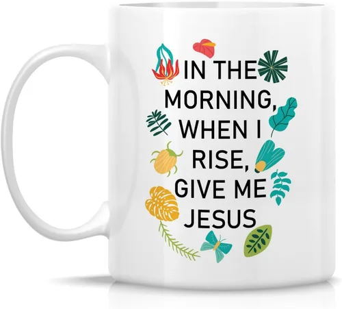 Miniatura 44 de Retreez Taza divertida – This Girl Runs on Coffee + Jesus - Tazas de café de cerámica de 11 onzas – Divertido, sarcasmo, sarcástico, motivacional