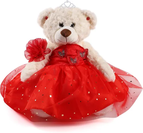 Muñeca de quinceañera con vestido de membrillo con vestido, decoraciones de quinceañera, regalos de decoración de quinceañera, OSO de peluche para