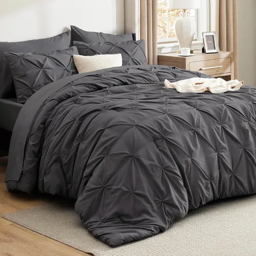 Miniatura 57 de Bedsure - Juego de edredón tamaño matrimonial verde azulado - Juego de ropa de cama tamaño matrimonial en una bolsa de 7 piezas, juego de cama 14