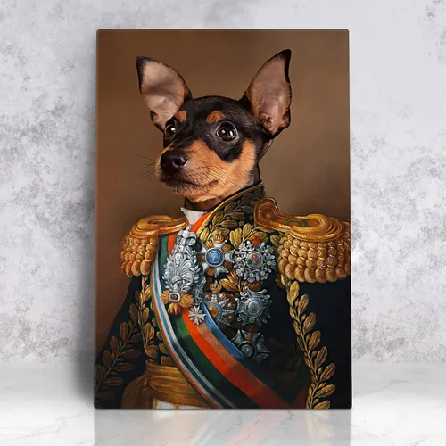 Miniatura 23 de Pintura personalizada para retratos de mascotas de perros y gatos, estilo renacentista sobre lienzo, retrato real de mascotas a partir de la foto