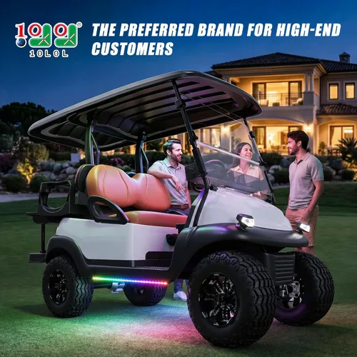 Miniatura 5 de 10L0L Kit de 2 luces subterráneas para carrito de golf Yamaha EZGO Club Car, iluminación de neón RGB 24 modos con control remoto inalámbrico