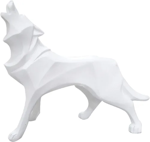 Miniatura 13 de FJWYSANGU Abstracto Estatuas De Leopardo Panther Escultura Mano Anhelada Animal Resina Decoración Moderno Para El Hogar Grande Blanco