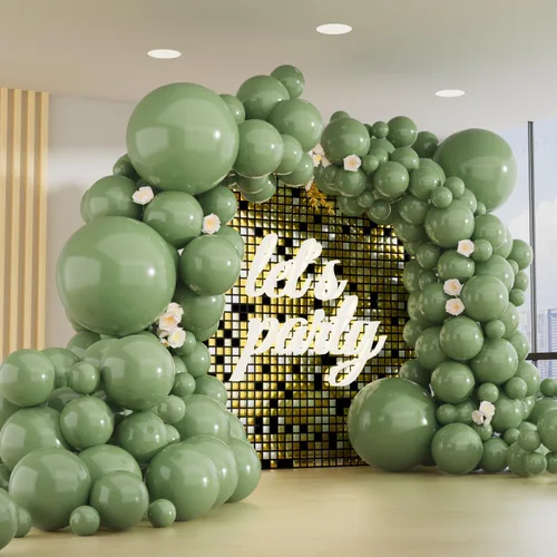 Miniatura 8 de Paquete de 150 globos metálicos dorados de diferentes tamaños, 18, 12, 10, 5 pulgadas, kit de arco de guirnalda de globos para cumpleaños, Oro