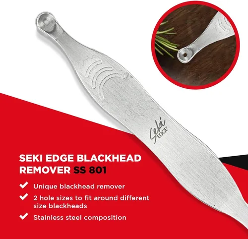 Miniatura 4 de Seki Edge Removedor de puntos negros (SS-801) - Extractor de comedones para puntos negros - Herramienta profesional para reventar espinillas con 2