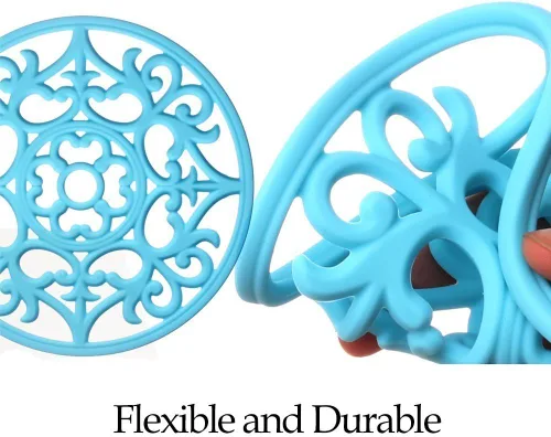 Miniatura 5 de ME.FAN Salamanteles para Platos/Ollas/Sartenes, 3 Piezas de Almohadillas de Silicona, Almohadillas Calientes Flexibles/Durables/Antideslizantes
