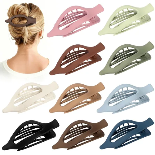 Miniatura 16 de Sisiaipu 10 pinzas planas para el cabello para mujer, pinzas de concordia francesa para cabello grueso y fino, pasadores con pico de pato
