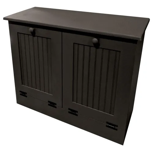 Miniatura 11 de Cubo doble de basura/Recipiente para papelera de reciclaje. Borgoña sólido