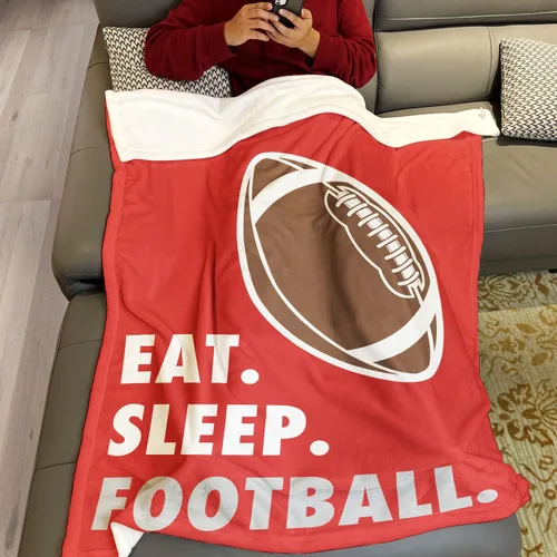 Miniatura 3 de HommomH Manta de forro polar deportivo 40 "x 50" para fútbol americano deportivo, divertido, tradicional, liviano, suave, cálido y acogedor
