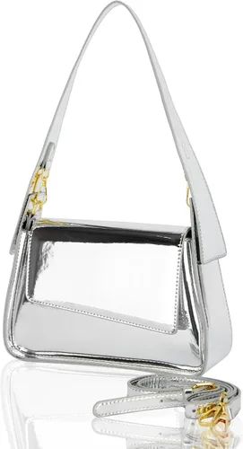 TRBSXRT Y2K - Bolso de mano para mujer, bolso de noche con purpurina de cuero, bolsos de fiesta, bonitos bolsos metálicos para el hombro