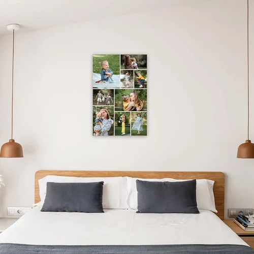 Miniatura 3 de CCWACPP Arte de Pared Personalizada de Foto a Lienzo, Impresiones de Foto en Lienzo Personalizadas, Collage Personalizado, Personaliza Múltiples