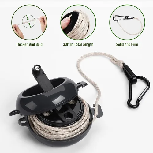 Miniatura 4 de TOBWOLF Treestand Retractable Bow Hoist, 33FT Bow & Gear Hoist for Hunting, 4MM Thickened Rope Quick & Easy Treestand Gear Hoist, Bow Hunting Gear