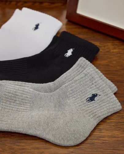 Miniatura 4 de POLO RALPH LAUREN mens Athletic Performance Cotton Ankle Socks - 6 Pair Pack - Moisture Wicking Mesh