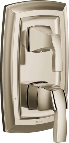 Moen UT3611NL Voss M-CORE 3-Series Kit de molduras para ducha de 2 manijas con válvula de transferencia integrada, se requiere válvula, de níquel