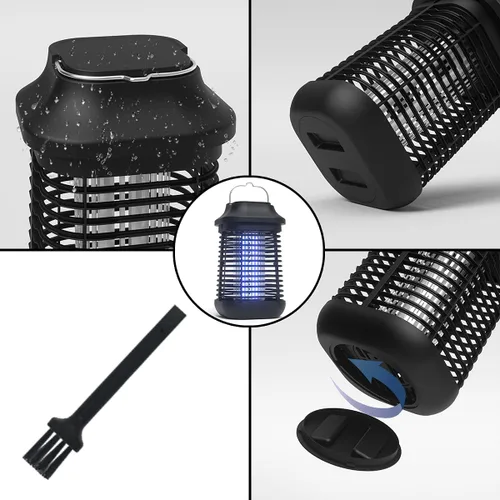 Miniatura 6 de Exterminador de insectos para exteriores/interiores, matamosquitos electrónico de alta potencia 4200 V, resistente al agua, bombilla de lámpara