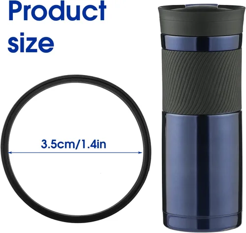 Miniatura 2 de 4 sellos de tapa de goma de repuesto para taza de viaje Contigo Snapseal Byron de 16 y 20 onzas, tapa resellable en forma de O, junta de repuesto