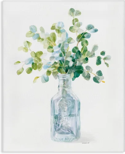Stupell Industries 'Flower Jar Still Life Painting', arte en lienzo, 16 x 20 pulgadas, fácil de colgar y resistente, fabricado en Estados Unidos,