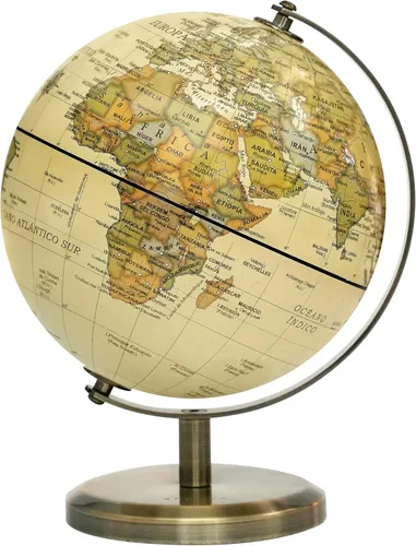Miniatura 3 de Annova Globo antiguo de 5.5 pulgadas de diámetro – Decoración de escritorio educativa/geográfica/moderna – Arco y base de acero inoxidable
