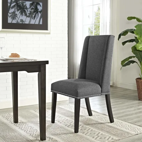 Miniatura 2 de Modway MO- Baron - Silla tapizada de madera con respaldo alto, diseño moderno, color beige
