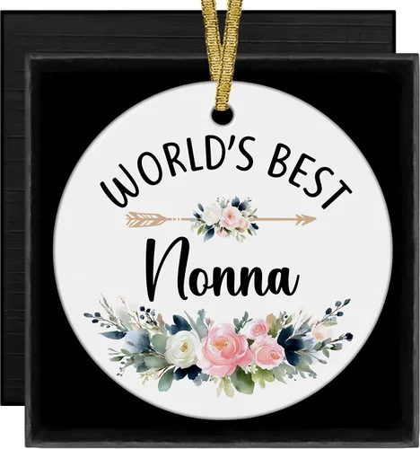 Miniatura 9 de World's Best Meemaw - Adornos de cerámica de Navidad regalos de nietos, nietos, regalos de cumpleaños para el día de la madre, regalos de cumpleaños