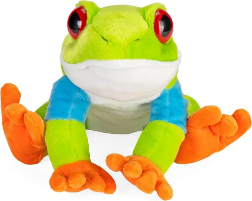 Miniatura 2 de Wild Republic Peluche de rana de árbol de ojos rojos, animal de peluche, regalo para niños, Cuddlekins de 12 pulgadas