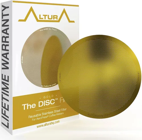 Miniatura 7 de ALTURA DISC FINE XL: Filtro prémium para cafeteras AeroPress XL + libro electrónico con recetas, consejos y más, acero inoxidable, lavable