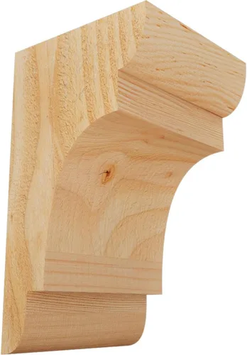 Miniatura 107 de Ekena Millwork COR04X12X12NEB00RWR 4 pulgadas de ancho x 12 pulgadas de profundidad x 12 pulgadas de alto New Brighton Rough Sawn Corbel, cedro rojo