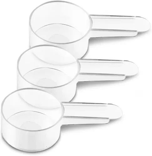 Miniatura 10 de Juego de 50 cucharadas medidoras con cuchara de café de mango corto, 1 cucharada (15 ML), cucharadas de plástico transparente para café, té suelto