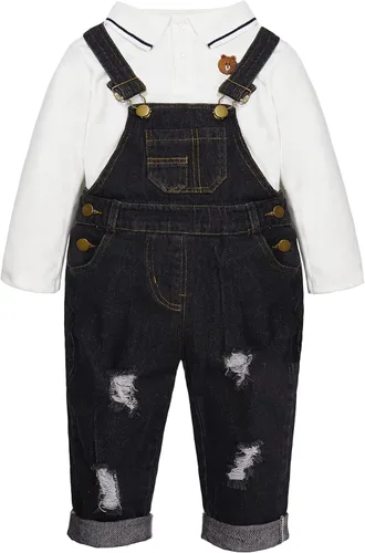Miniatura 13 de Conjunto de pantalones de jean para bebés y niños pequeños