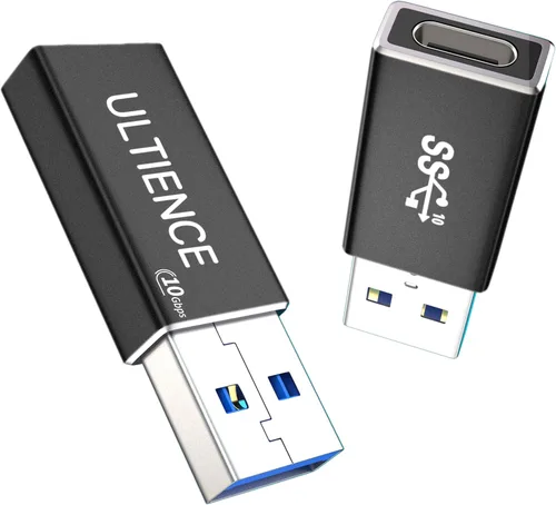 Miniatura 13 de Adaptador USB a USB C de doble cara de 10 Gbps, adaptador tipo C hembra a USB 3.2 macho, carga rápida de 60 W para iPhone 16 15 14 Plus Pro Max