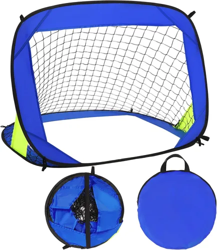 Portería de fútbol desplegable, 3.3 x 2.2 pies, portería de fútbol portátil para exteriores e interiores, portería de fútbol plegable para patio