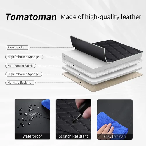 Miniatura 3 de Tomatoman F-150 Fundas de asiento delantero compatibles con Ford F150 2009-2024 2025 2026 2017-2026 F250 F350 F450 Supercrew Super Duty Limited