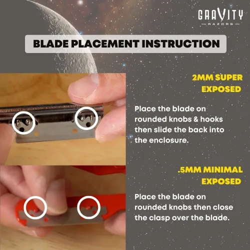 Miniatura 4 de Gravity Razors GRAVITY RAZORS - Cuchillas de afeitar de un solo filo de alta calidad, cuchillas de afeitar de acero sueco para navajas de afeitar