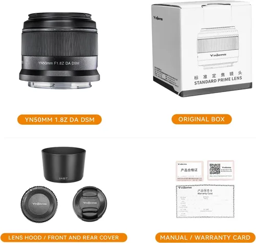 Miniatura 7 de YONGNUO YN50MM F1.8 para Nikon Z Mount, lente prime estándar de enfoque automático de 50mm F1.8Z, formato APS-C para lentes de cámaras sin espejo Z5