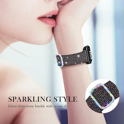 Miniatura 4 de LETOID Correas elásticas diseñadas para Apple Watch Band de 1.496 pulgadas, 1.575 pulgadas, 1.614 pulgadas, 1.654 pulgadas, 1.732 pulgadas, 1.772