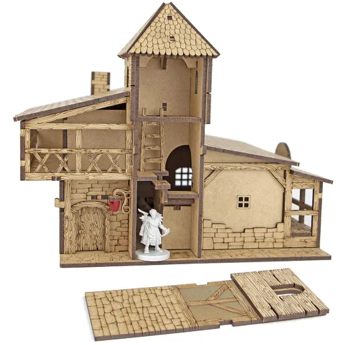 Miniatura 9 de TowerRex Tavern DND Terrain 1.102 in - Miniatura de fantasía para juegos de mesa Warhammer, Pathfinder y D&D