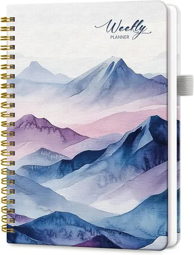 Miniatura 9 de Taja Agenda semanal sin fecha, cuaderno semanal de lista de tareas con organizador de objetivos y hábitos, agenda semanal A5 con encuadernación