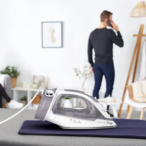 Miniatura 8 de T-Fal Virtuo Plancha de vapor para ropa, vaporizador de ropa, ráfaga de vapor y aerosol, plancha portátil y vaporera para ropa, suela antiadherente