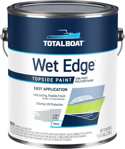 TotalBoat Wet Edge Topside Pintura Marina de Poliuretano Premium Recubrimiento para Barcos, Casas Rodantes, Molduras Exteriores, Fibra de Vidrio,
