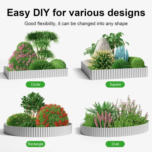 Miniatura 6 de Land Guard Borde Corrugado para Jardín, Borde de Pavimentadora de Paisaje de 6" x 25', Borde Alto para Paisaje, Cerca para Jardín, Cama de Flores