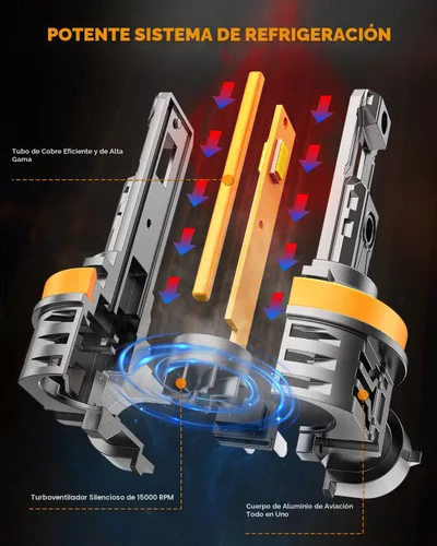Miniatura 5 de FAHREN Combo de bombillas H11 9005, [actualizadas y más brillantes] 60000 lúmenes, 900% superbrillantes, H9 H8 HB3, para uso todoterreno