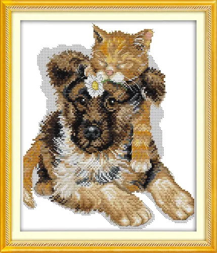 Miniatura 12 de Kits de Punto de Cruz de Howie's Needlepoint, Kits de Punto de Aguja con Patrón Preimpreso 11CT, Rango Completo de Kits de Inicio Estampados