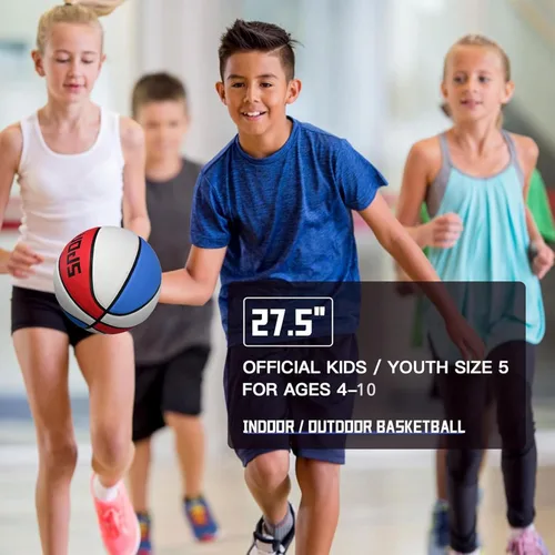 Miniatura 4 de KUYOTQ - Baloncesto para niños, jóvenes y adultos, tamaño 3/4/5/6/7 (22/25.5/27.5/28.5/29.5"), baloncesto premium de goma o cuero sintético