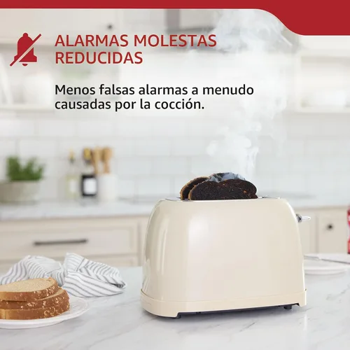 Miniatura 4 de Kidde Detector de humo, funciona con batería de 10 años, con luces LED de estado, alarma de 85 dB, 5 pulgadas, 20SD10, paquete de 3