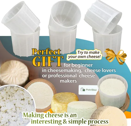 Miniatura 9 de PetriStor Molde de queso suave para hacer queso de 1.85 cuartos de galón, molde para hacer queso, molde en forma de queso crema, suministros caseros