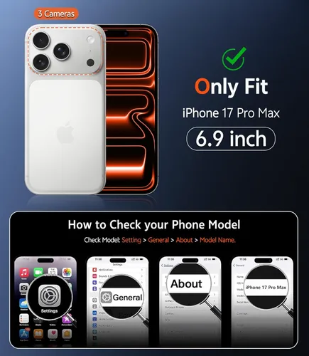 Miniatura 799 de FNTCASE Funda para iPhone 13 Pro-Max: Fundas magnéticas transparentes compatibles con Magsafe Slim anti amarillamiento protección contra caídas
