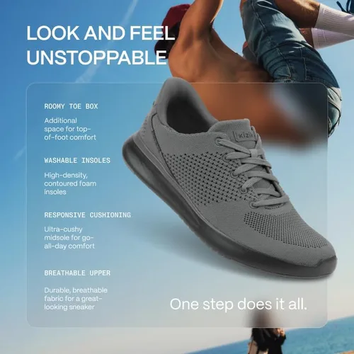 Miniatura 3 de Kizik Lima - Zapatos deportivos cómodos y transpirables de punto, fáciles de poner, zapatos para caminar para hombres, mujeres y ancianos, zapatos