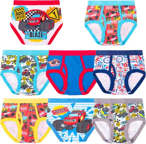Ropa interior para niños con licencia Mickey Mouse Blaze Cars Paw Patrol Marvel Toy Story paquete de 8 calzoncillos para niños pequeños y grandes